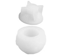 Candle Holder Mold Christmas with Lid Silicone, Christmas Ball Candle Vessels Resin Mold for Concrete Cement DIY Craft Molds Resin Holder Molds Silicone