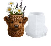 Candle Holder Mold - Shape Silicone Casting Tool | Reusable Farm Animal Pot Planter Resin Concrete Plaster Epoxy Form for Home Studio Classroom Crafting