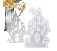 Candle Holder Molds Silicone Silicone Christmas Tree Shaped Tealight Stand | Home Decoration Casting Moulds Candle Making Cake Decorating Jewelry Casting Chocolate Dessert DIY Craft (Castle)