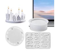 Candle Holder Mould - Hollow Silicone House,Resin Mould for Candlesticks, DIY Crafts, Home Decoration, Rustic and Crafting