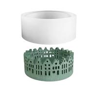 Candle Holder Resin Molds Silicone Candle Holder Mold | Hollow House Pattern Epoxy Resin Molding Mould - Decorative Moulds, Silicone Molds for Home Decoration