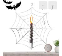 Candle Holder - Retro Spiderweb Candle Stand | Gothic Festive Stand Mount for Hallway Bedroom Interior Holiday Home Festival Wall Party