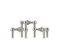 Candle Holder Set of 3 Brushed Chrome