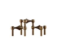 Candle Holder Set of 3 Burnished Brass