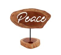 KDMD Candle Holder Sign - Peace in Brown KDMD Brown