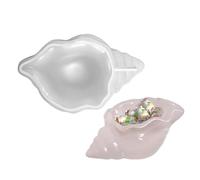 Candle Holder Silicone Mold Mirror Stereoscopic Concrete Casting Mould | Conch Shape Planter Mold for DIY Flower Pot Storage Cupcake Toppers Chocolate Candy Clay Crafting Projects