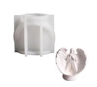 Candle Holder Silicone Mould Candle Holder Mould Angel Shape Handmade Art Supplies for Creative Angel Wings Tea Light Mould