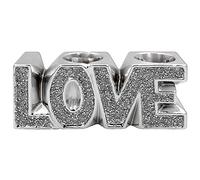 Candle Holder | Silver Sparkle Love | 1 Piece - 20x6x8 cm