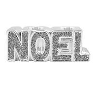 Candle Holder | Silver Sparkle Noel | 1 Piece - 20x6x8 cm