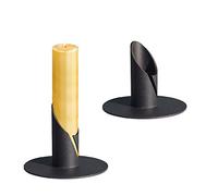 Candle Holders, 2 Pcs Black Iron Candlestick Holders Set Vintage Candle Holder Stand for Tables Candelabra Candelabrum for Valentine Christmas Halloween Wedding Dining Room Decoration