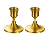 Candle Holders for Taper Candles: Gold Candlestick Holders Vintage for Christmas Wedding Party Table Centrepiece Mantelpiece Decoration Set of 2 for Table Centerpiece,Mantel,Dining & Meditation,Party