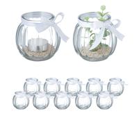 Candle holders Glass Votive Set 12 Pieces Tealight Holders Glass Candle Jars