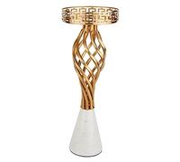 Candle Holders Gold Marble scented Candelabra decoration,European Elegant Candle Holder Candle Stand for Wedding Dining Table Christmas Party Home Decoration,Gift Decorated Candle Holder(L size)