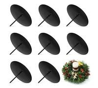 Candle Holders Iron Candleholder Taper Candlesticks Stand for Birthday Party Dating Wedding Halloween Christmas Dining Room Decoration 6cm Black 8 Pack