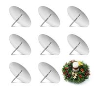 Candle Holders Iron Candleholder Taper Candlesticks Stand for Birthday Party Dating Wedding Halloween Christmas Dining Room Decoration 6cm Silver 8 Pack