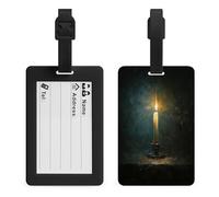 Candle in The Darkness Dark Fantasy Luggage Tag Travel Bag Suitcase Baggage Name Tags