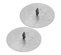 Candle Jar Lid Protector 2 Piece Stainless Steel Silver Universal Fit