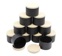 Candle Jars Candle Tins 12pcs, 8oz Containers For Making Candles, Bulk Jars, DIY(12pcs-8oz-black 01)