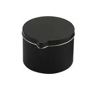 Candle Jars Metal Tins With Pour Spout For DIY Candle Making 12PCS Silver Black Empty Storage Box Cans Container(1oz Black)