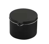 Candle Jars Metal Tins With Pour Spout For DIY Candle Making 12PCS Silver Black Empty Storage Box Cans Container(6oz Black)