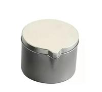 Candle Jars Metal Tins With Pour Spout For DIY Candle Making 12PCS Silver Black Empty Storage Box Cans Container(6oz Silver)