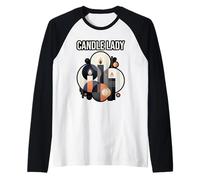 Candle Lady Minimalist Candle Art Candle Maker Raglan Baseball Tee