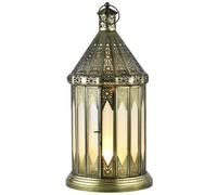 Candle Lantern Tealight Holder Oriental White Metal 40cm Table Decoration Garden