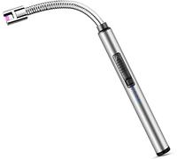 Candle Lighter Rechargeable Candle Lighter Electric Lighters Flameless Electric Candle Lighter Safety Lock Arc Lighters Windproof Flexible Long Lighter for Home Kitchen Outdoor BBQ Camping