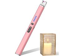 Candle Lighter USB Rechargeable, Long Lighters for Candle BBQ, Electric Arc Plasma Pen Lighter Slim Portable Windproof for Outdoors Camping, Gifts for Women
