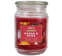 Candle-Lite Sugar & Spice Scented Candle Jar 18oz in Red Candle-Lite Red