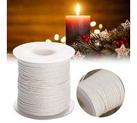 Candle Making Kit, 200ft/Roll Cotton Candle Wick Core with 100 Pcs Metal Wick Sustainers Tabs for DIY Soy Paraffin Candle Making