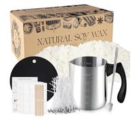 Candle Making Kits for Adults,Beginner,Kids, Soy Wax, Making Supplies Include 5 LB Soy Wax Flakes, 100 Candle Wick, Centering Devices, Melting Pot