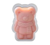 Candle-Making Mold - On Stick Reusable 3D Bear Shape,Bear Chocolate Molds | for Gummies Cakes Fudges Candies Jellies Pastries ICES