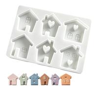Candle Making Molds 6-Cavity Easy Release Nonstick DIY Reusable | Soap Molds Candle Casting Tool for Resin Epoxy Plaster Clay Soap Home Decor DIY Crafts Party Birthday Christmas A