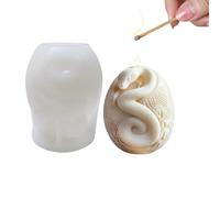 Candle Making Molds, Candle Moulds for Candle Making - Snake Soap Making Molds Resin Casting Mold,Dishwasher Safe Ornament Mold Candles Candle Tools for Handicraft Mousse Cakes