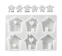 Candle Making Molds DIY Nonstick Funny House Craft Supplies | Resin Casting Candle Silicone Molds for Resin Epoxy Plaster Clay Soap Home Decor DIY Crafts Party Birthday Christmas A