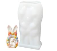 Candle Making Molds, Food Safe Mould - Easter Bunny Ear Bowknot Design Rabbit Candle Mold for DIY Resin Crafts Art Making Casting