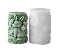 Candle Making Molds | Plaster with Rabbit and Flowers Design - Mould for Making Aromatic Candles - For Home Centerpiece For Weddings Parties And Dinner Parties