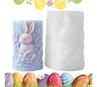 Candle Making Molds - Reusable Easy Release Tool - 3D Rabbit Mould | for Friends Students Adults Men Women Easter Birthday Party Home Indoor