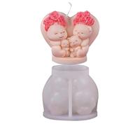 Candle Making Molds - Reusable Resin Casting Mould | Heart Bear Candle Moulds, Handmade Aromatherapy Decoration Mould | Royal Supplies