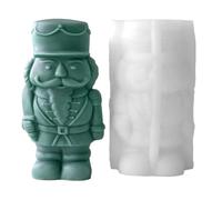 Candle Making Molds, Scented Wax Craft Molds, Epoxy Resin Nutcracker Design, Reusable Silicone Form, DI Y Art Tool for Table, Home, and Room Decoration Use, 7.68x4.45x3.86 inches