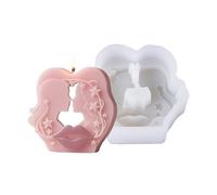 Candle Making Molds Silicone | Chocolate Couple Mould | Silicone Easy Release Romantic Decorations Molds for Candles Aromatherapy Epoxy Resin Plaster Craft Projects