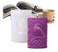 Candle Making Moulds | Handmade Reusable Silicone Design | Crow Candle Mold | Clay Plaster Ice Cube Molds DIY Hobby Projects Decoration and Aromatherapy