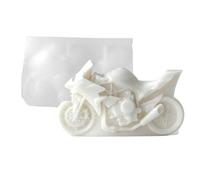 Candle Making Moulds - Non-Stick 3D Motorcycle Mould Made of Silicone, Reusable Soap Wax Casting Mould Made of Resin for DIY Craft Projects and Decorative Art Creations, Flexible Hand