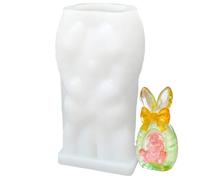Candle Making Moulds - Non-stick Food Grade Mould, Rabbit Candle Mould with Easter Ears and Decorative Bow | For Kitchen Home Plaster Molding Resin DIY