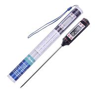 Candle Making Wax Melting Turkey Meat Chicken BBQ Grill Digital Thermometer LCD Display Backlight Readable 300C ETYN Stainless Steel Probe Case & Battery Included