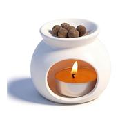 Candle Melts Burner, White Wax Melt Burners, Minimalist Oil Burners for Wax Melts Essential Oils, Wax Melts Burner for Home Office Decor (No Candle)