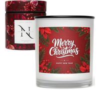 Candle Merry Christmas Gifts for Women Soy Wax 220g - Lost Cherry Scented Candles Gifts for Xmas Personalised Presents for Women Boyfriend Mom Sister Auntie Mum Friend - Natura Candles