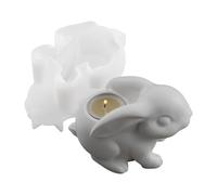 Candle Mold - 13.3×7.3×8.6cm Rabbit Silicone Mould, Flexible Resin Holder, Creative Candle Casting Tool | DIY Crafts Handcraft Home Decoration Easter Holiday Concrete Art Project Accessories