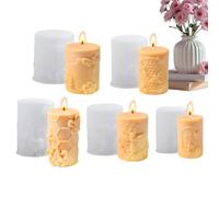 Candle Mold | Bee Themed Silicone Plaster Making Mould | Pillar Candle Molds | for Women Home Crafting Decorations Scented Soap Plaster Products Festival Party